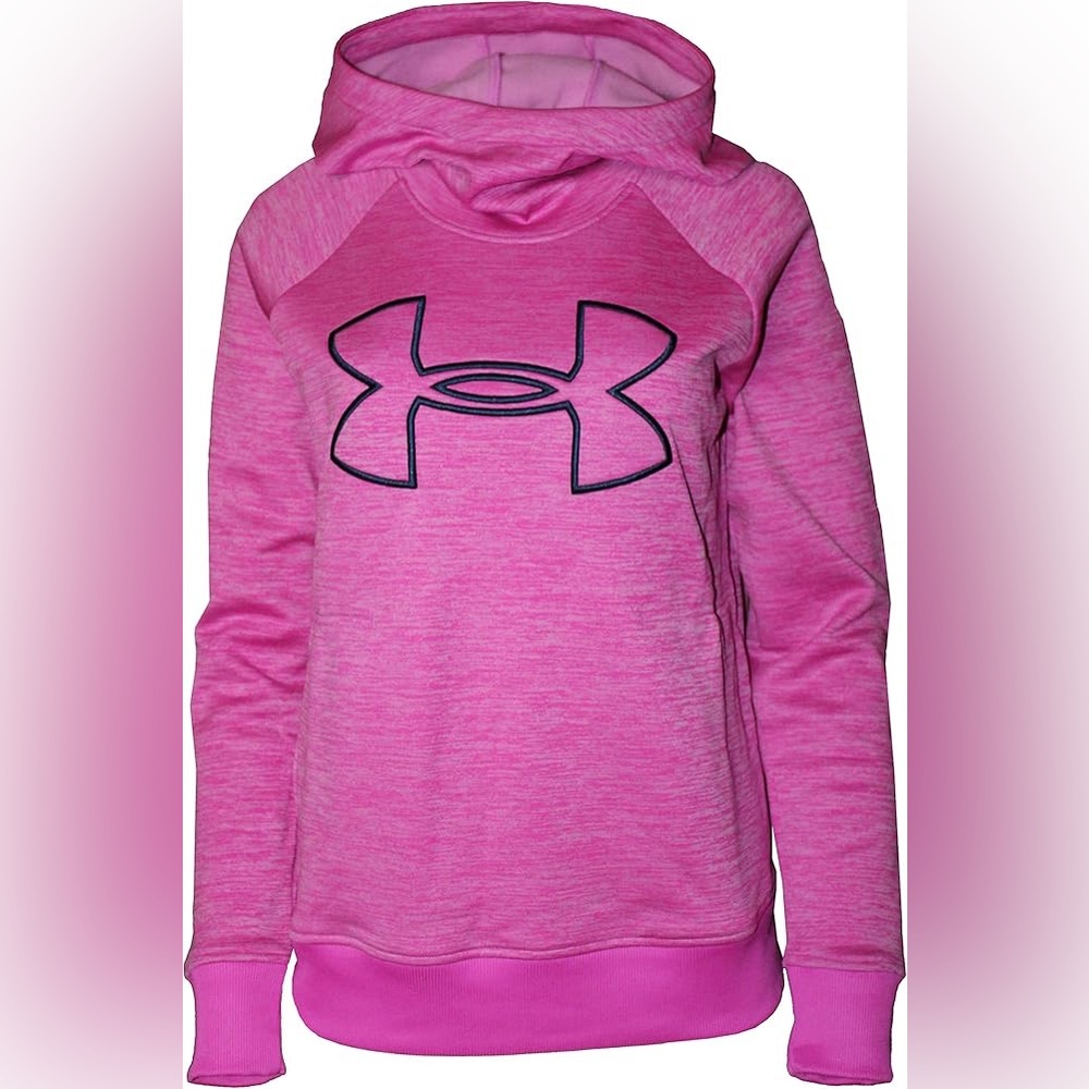 Under Armour Women's Hoodie Active Big Logo Pullover  Pink Size Medium